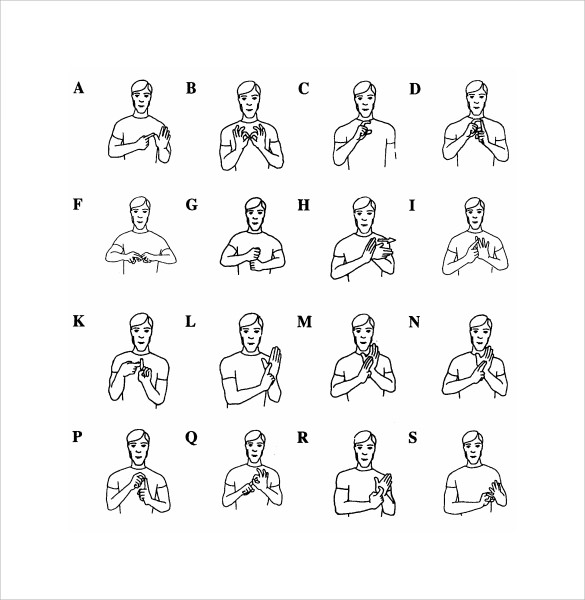 FREE 9 Sample Sign Language Alphabet Chart Templates In PDF MS Word