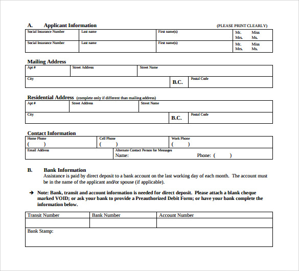 Free 10 Sample Rental Assistance Forms In Pdf Ms Word 6447