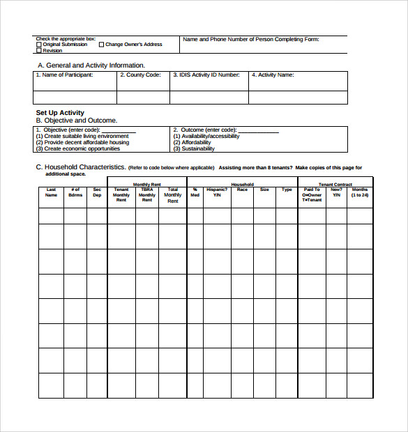 tenant based rental assistance form