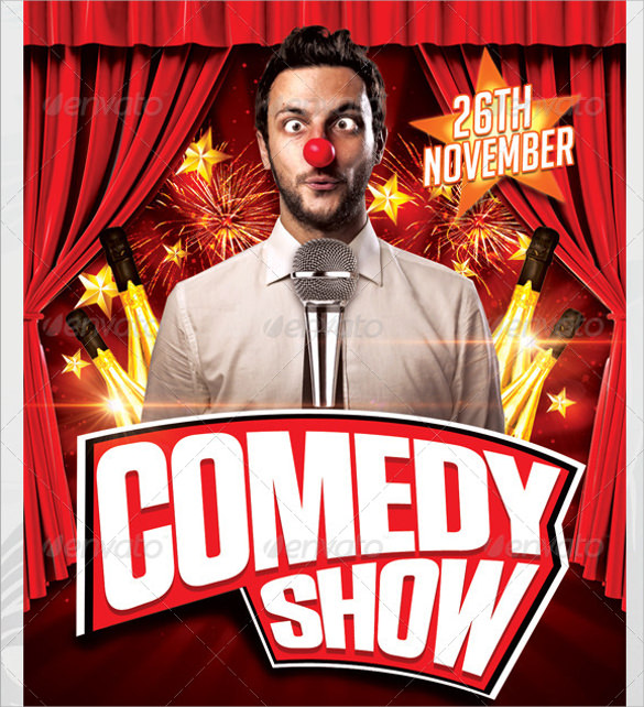 Comedy Show Flyer Template - 10+ Download in Vector EPS, PSD