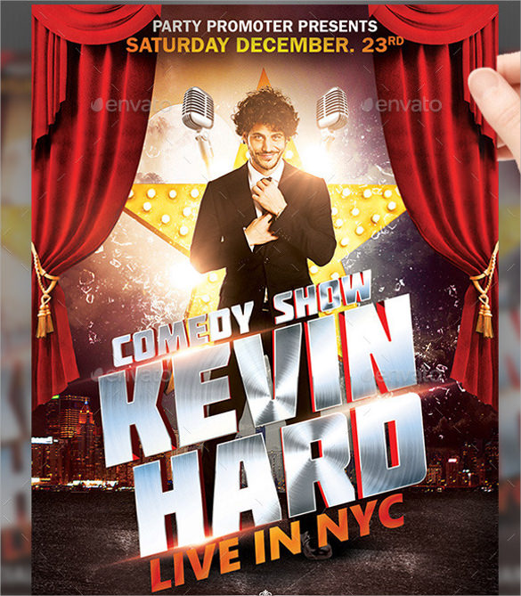 FREE 9  Comedy Show Flyer Templates in EPS PSD