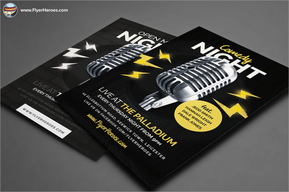 fantastic comedy show flyer template