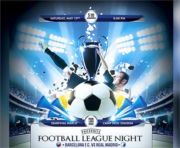 soccer league night flyer template