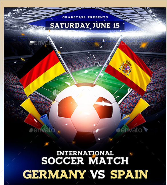 soccer match flyer template download