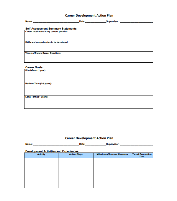 career development action plan