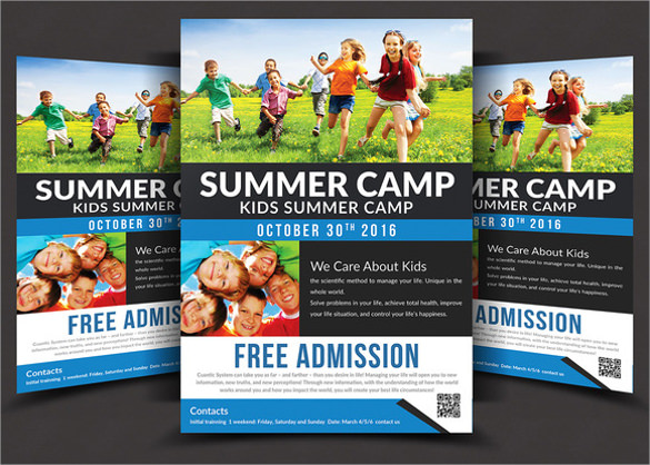 kids summer camp flyer templates