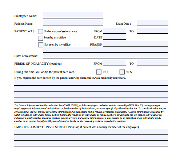 free download medical leave form