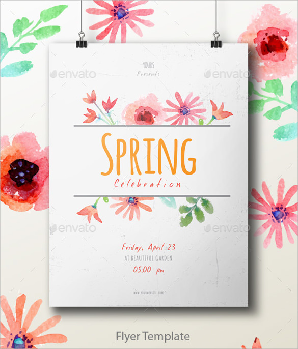 spring flyer template word free microsoft free download