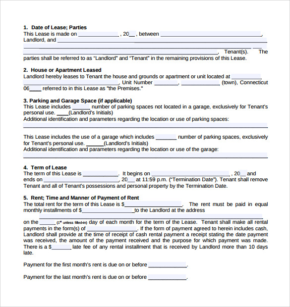 general auto rental and lease form