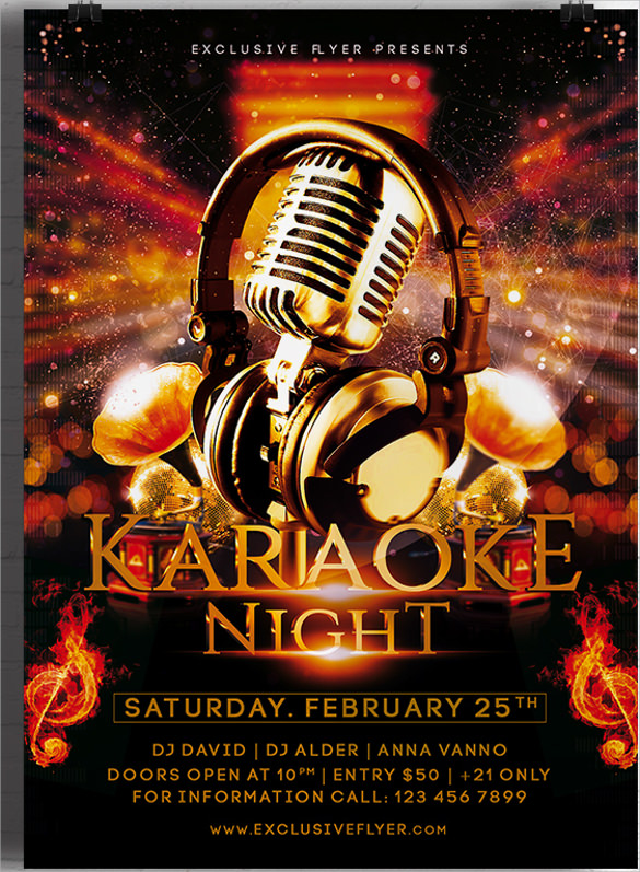 FREE 16+ Karaoke Night Flyer Templates in EPS | PSD | AI | MS Word