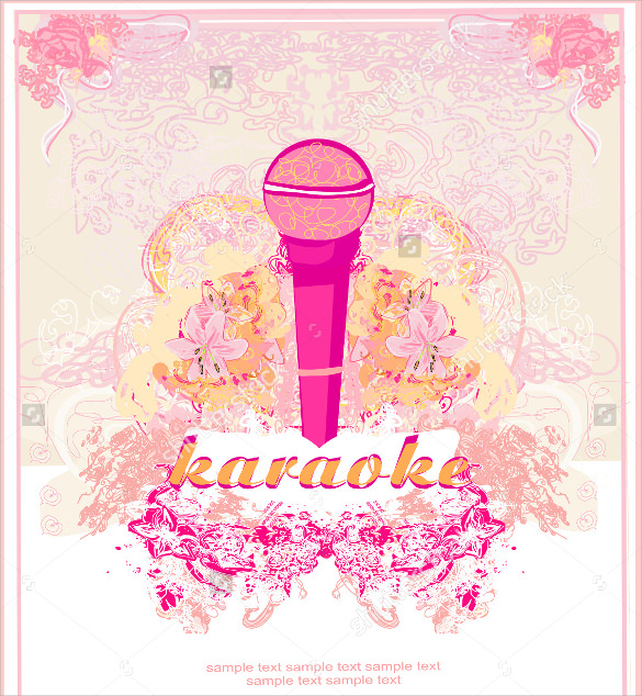 marvelous karaoke night flyer template