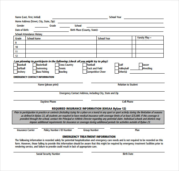 Emergency Medical Form Template from images.sampletemplates.com