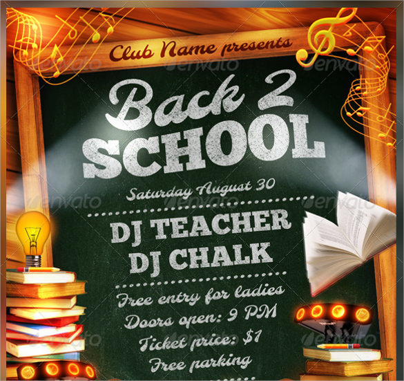 back to school flyer templates psd download