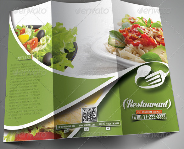 restaurant trifold brochure template