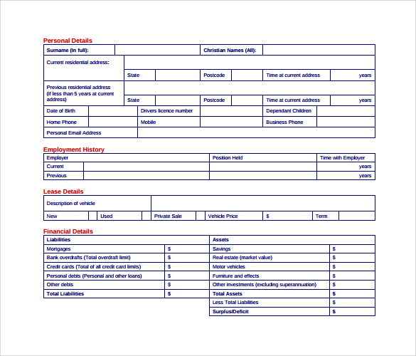 free 7 sample car lease forms in pdf