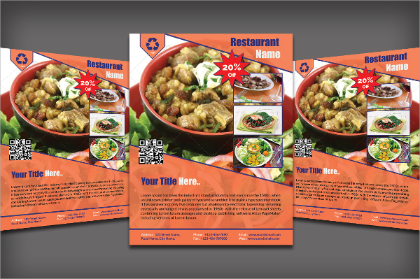 psd format restaurant flyer