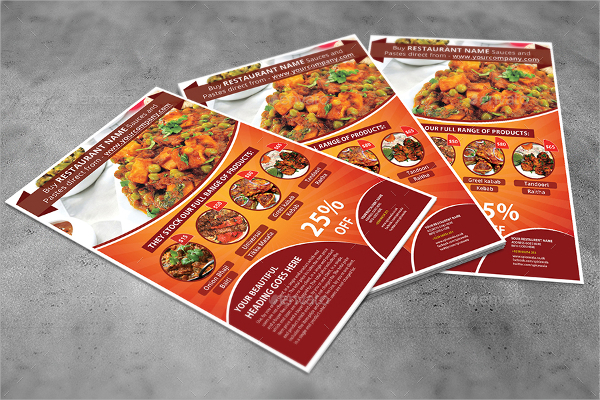 psd file restaurant flyer