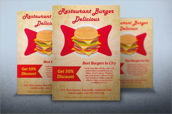 fully layered restaurant flyer