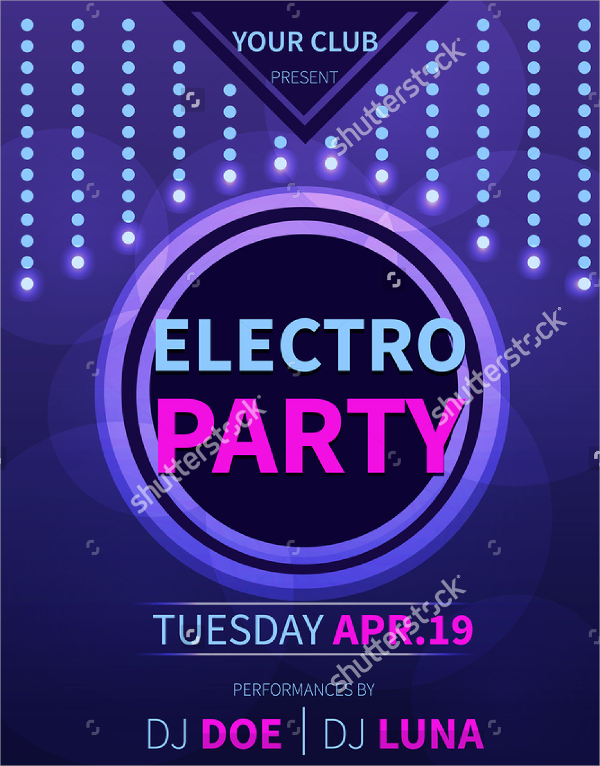 colorful electro flyer