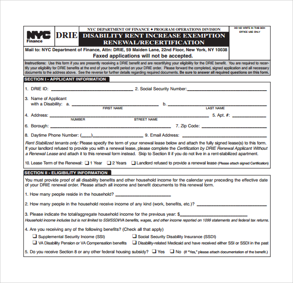 general rental renewal form