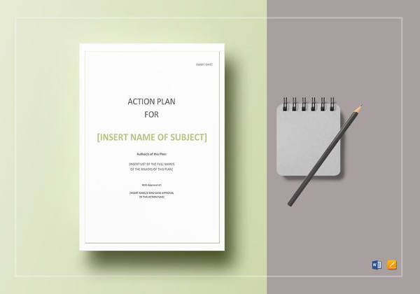 action plan template in word