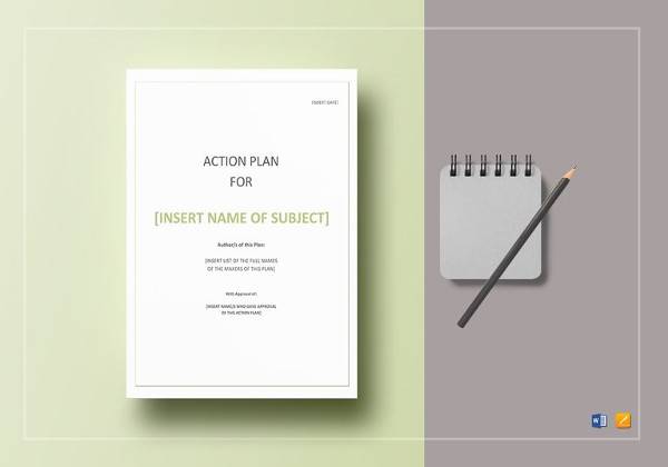 action plan template to print