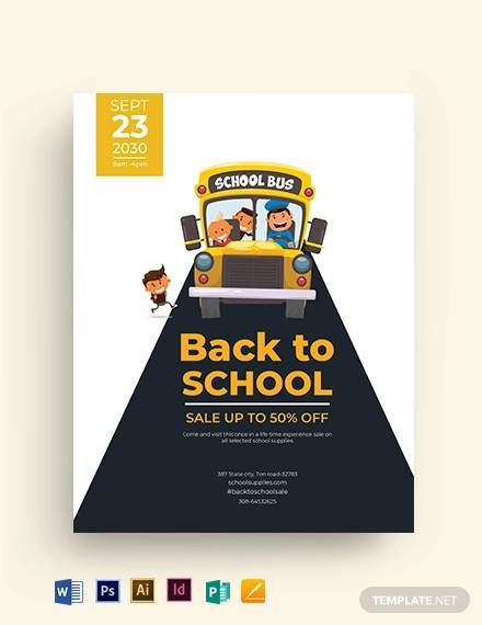 back to school flyer design template