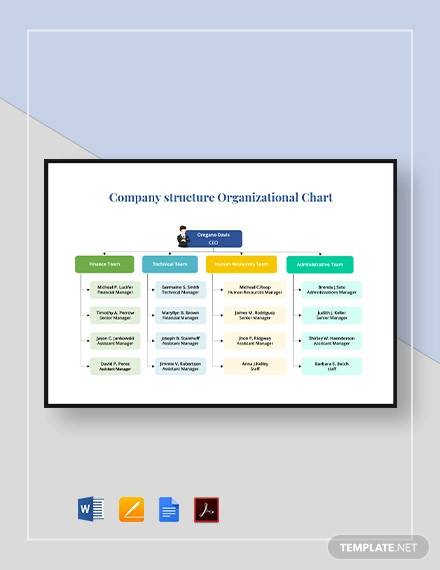 company structure organizational chart template