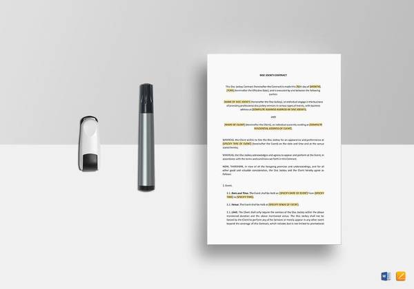 dj contract template1
