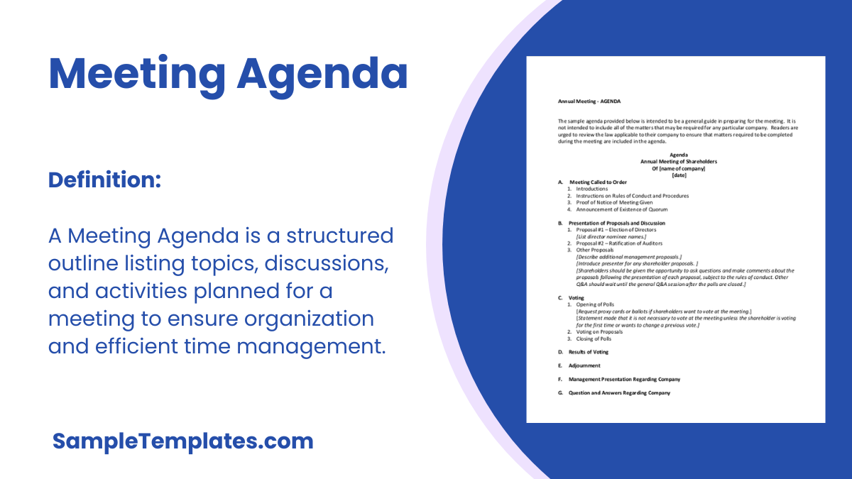 Meeting Agenda