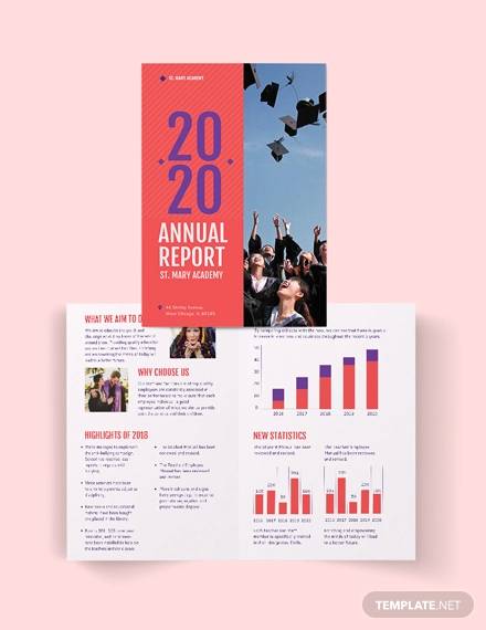 modern annual report bi fold brochure template