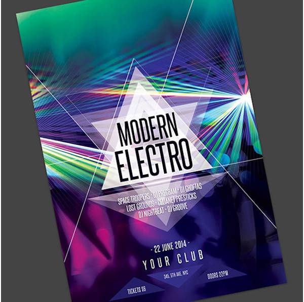 modern electro flyer