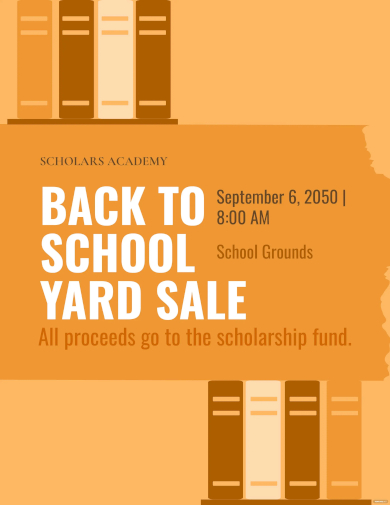 school yard sale flyer template