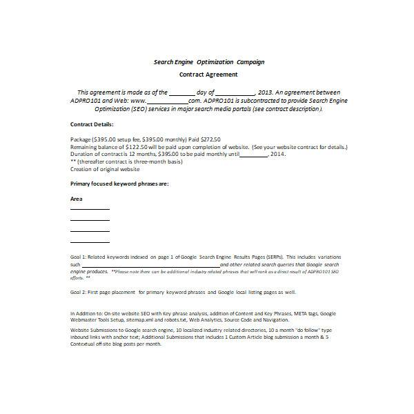 seo contract template in ms word