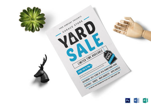 unique yard sale flyer template