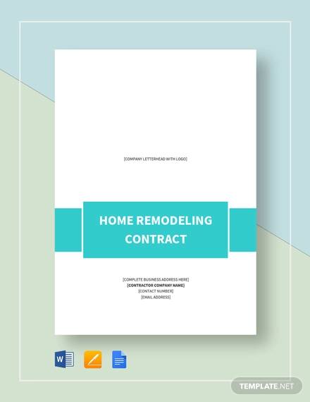 home remodeling contract