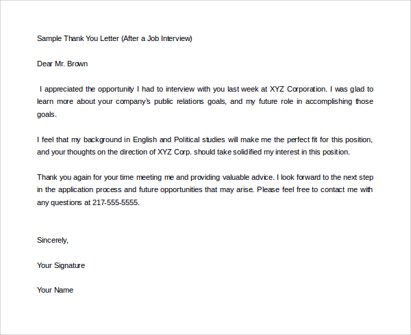 FREE 9 Sample Formal Thank You Letter Templates In PDF MS Word