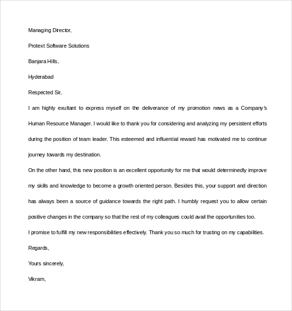 offer job thank letter considering you Sample  You  Thank Letter Example 9 Free Download