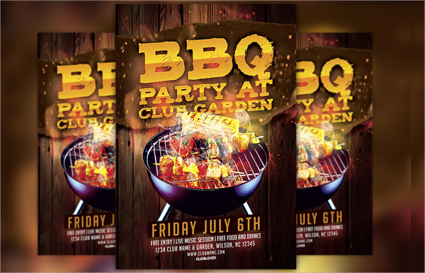 bbq party flyer template