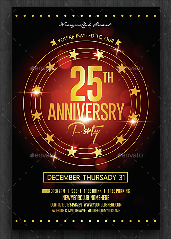 anniversary party flyer