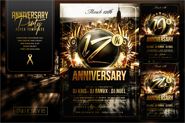 anniversary party flyer template