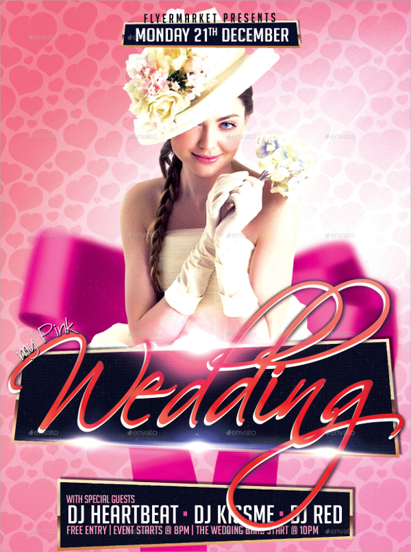 spectacular wedding flyer template download