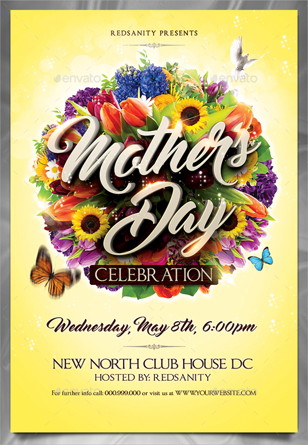 mothers day celebration flyer