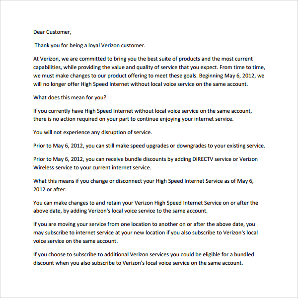 free editable customer thank you letter