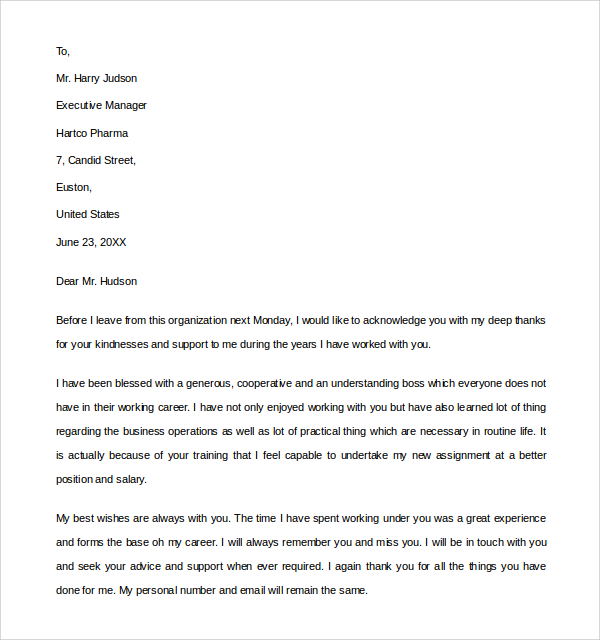 FREE 16 Sample Thank You Letter Templates In PDF MS Word