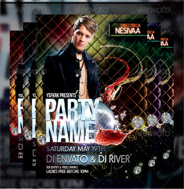 psd format night club flyer