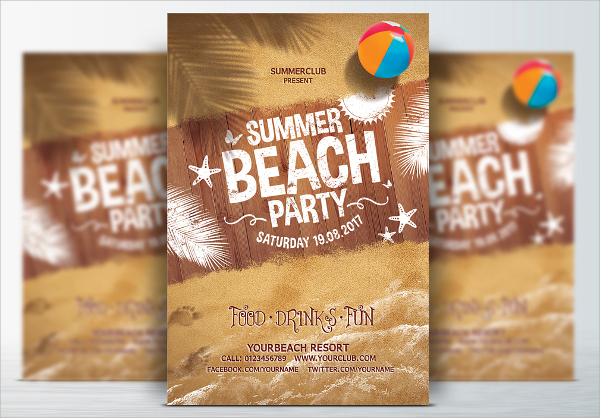 FREE 26+ Beach Party Flyer Templates in EPS | PSD | MS Word | AI ...