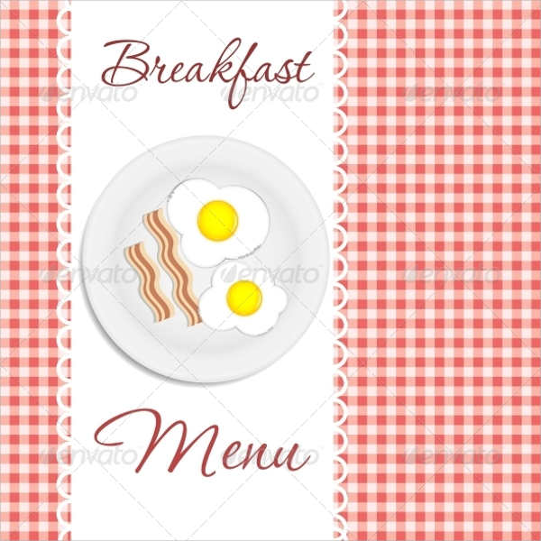 breakfast menu vector illustration template