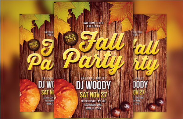 fall party flyer template
