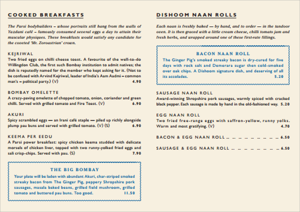 printable breakfast menu